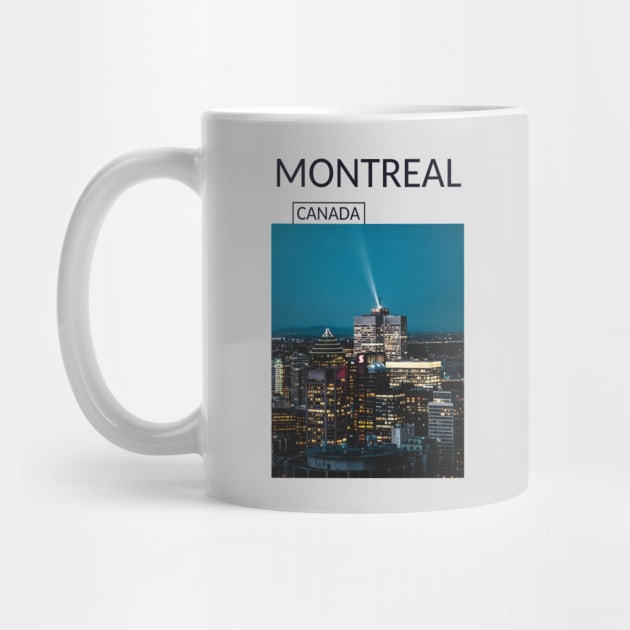 Montreal Quebec Canada Cityscape Skyline Gift for Canadian Canada Day Present Souvenir T-shirt Hoodie Apparel Mug Notebook Tote Pillow Sticker Magnet by Mr. Travel Joy